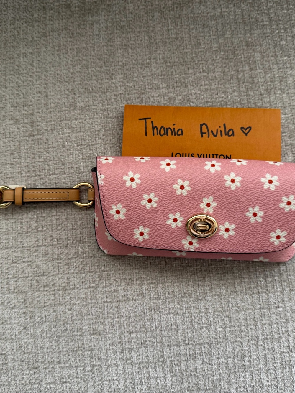 Coach Pink Floral Turnlock sunglasses ca - Picture 2 of 6